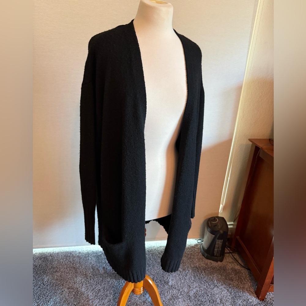 Caslon Black Open-Front Sweater